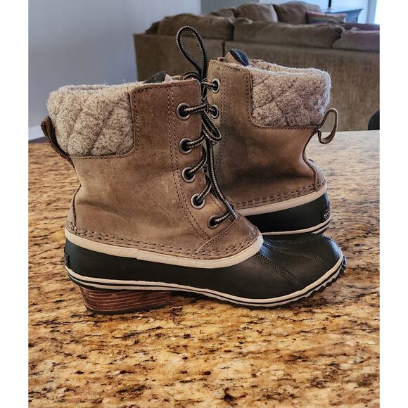Sorel Women’s Slimpack Lace II Boot‎ Womens size 7 Brown Black Snow Winter - Picture 4 of 6